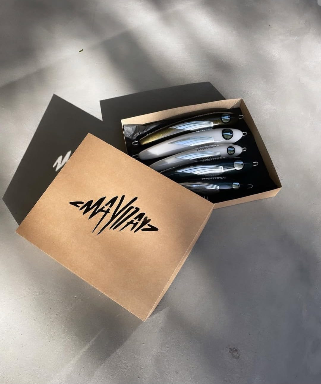 Mayday presentation box with a selection of lures
